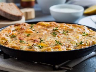 Фриттата c запечёнными овощами