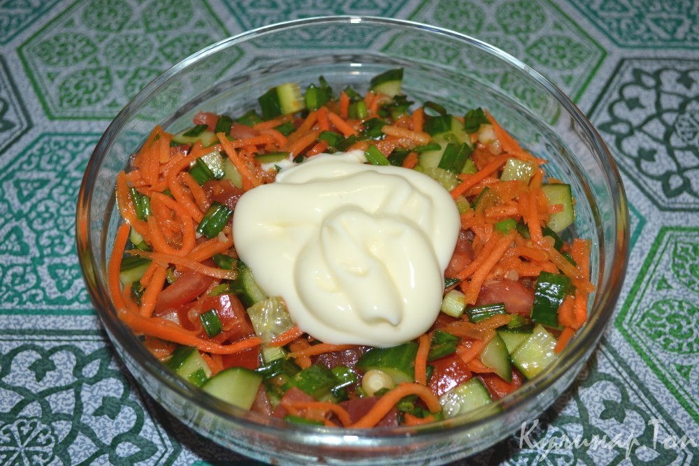 Овощной салат с корейской морковью