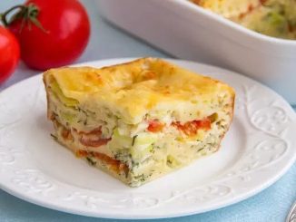 Пирог с овощами и сыром