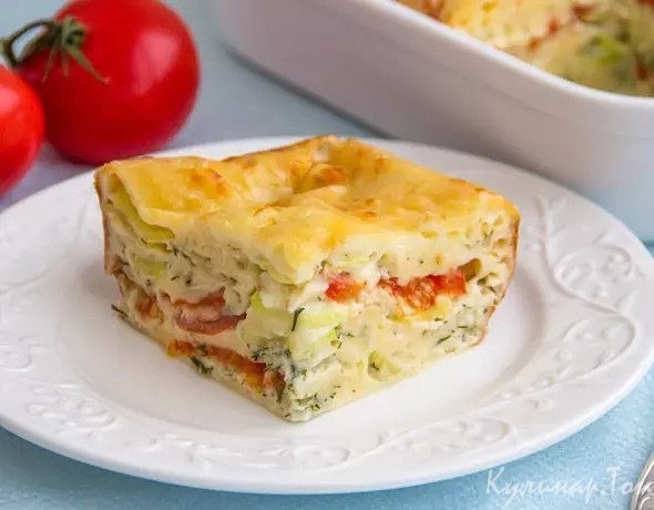 Пирог с овощами и сыром