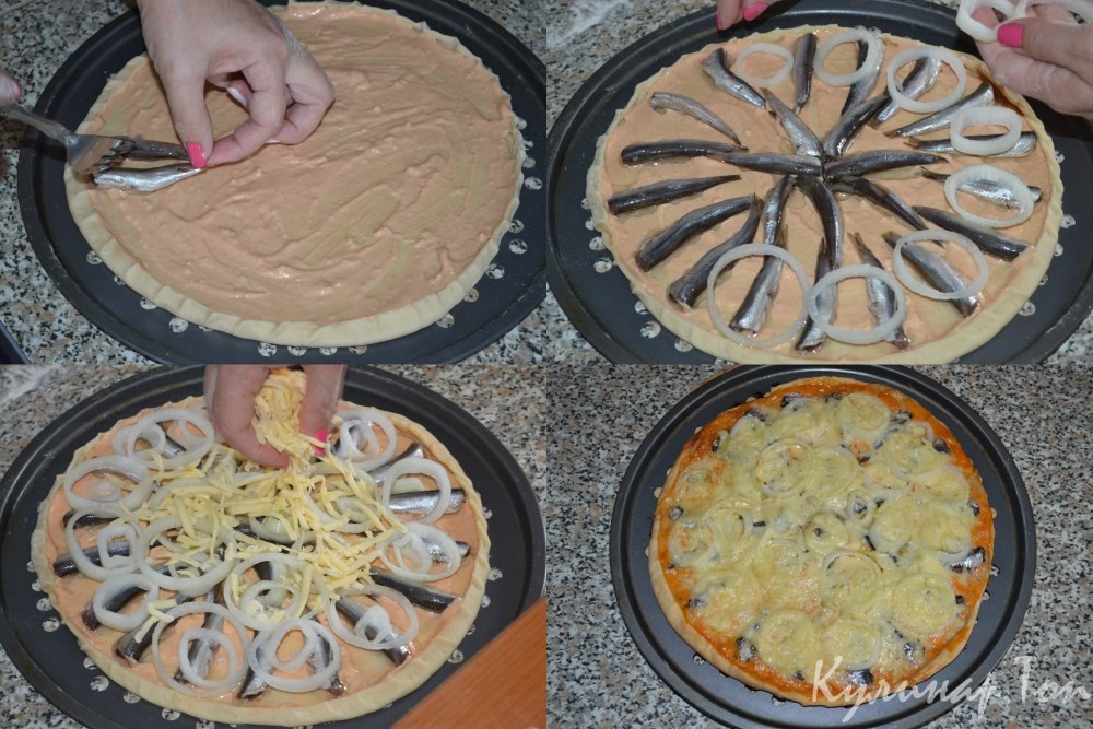 Пицца с хамсой