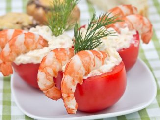 Помидоры фаршированные сыром с креветками