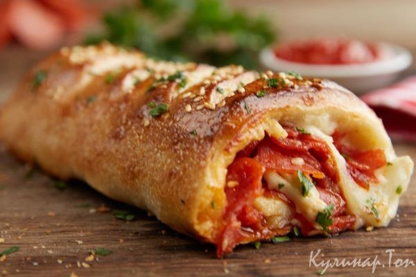 Рулет с мясом и сладким перцем