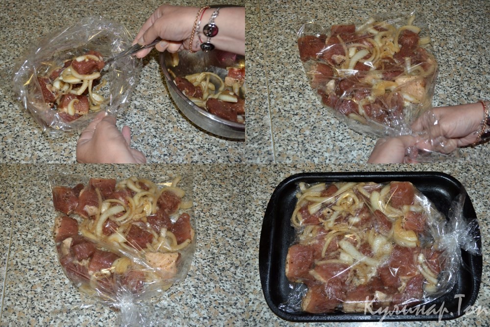 Шашлычок из свинины в рукаве