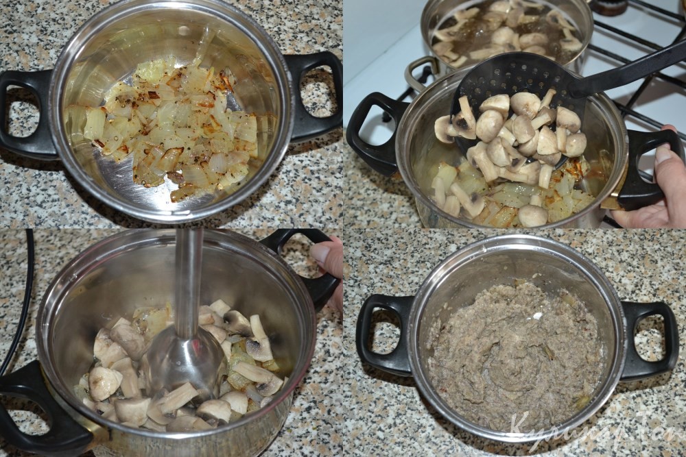 Сырный суп-пюре с шампиньонами