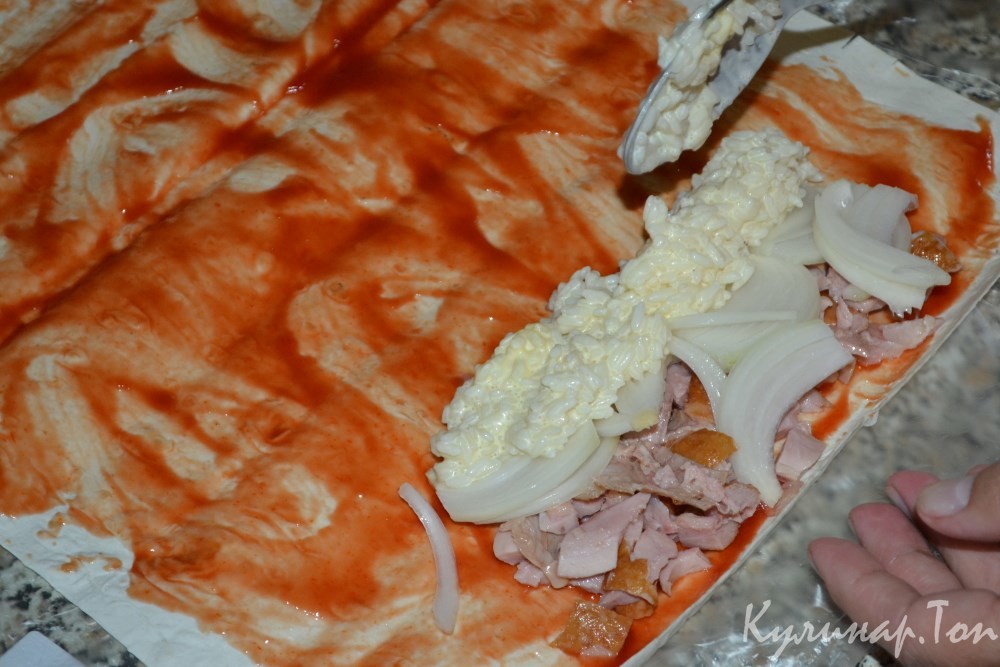 Буритто с курицей и рисом