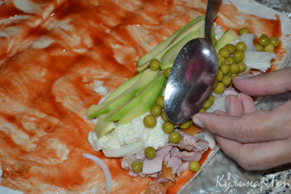Буритто с курицей и рисом