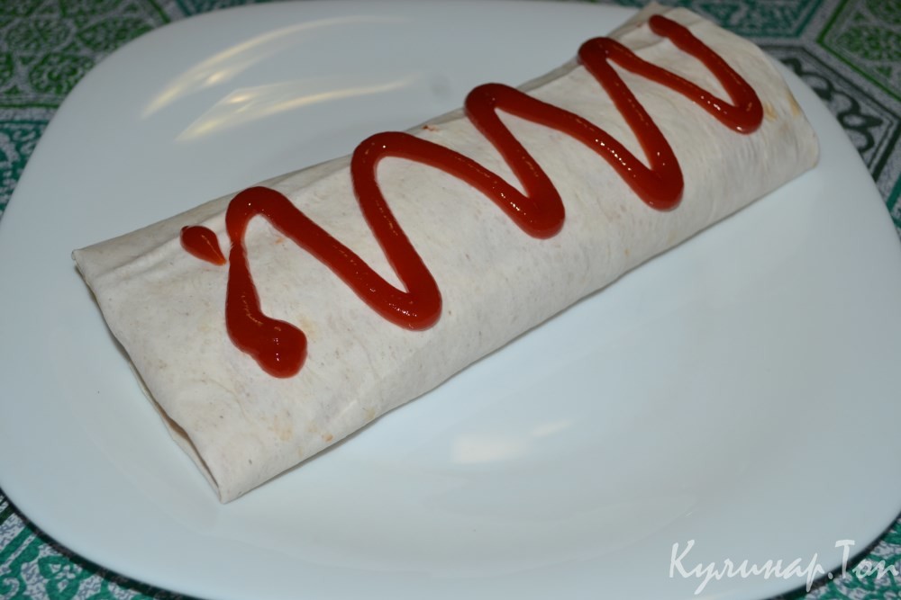 Буритто с курицей и рисом