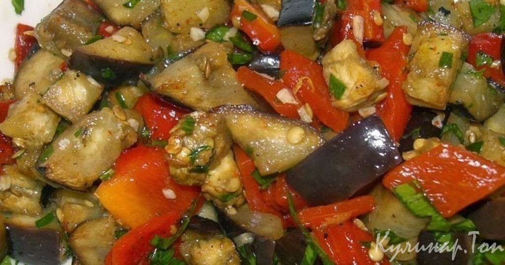 Хоровац из баклажанов и перца на углях