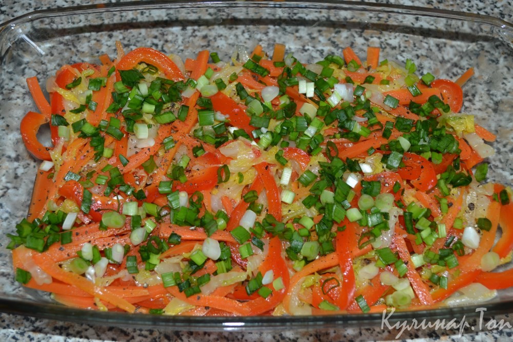 Рыбная запеканка с овощами