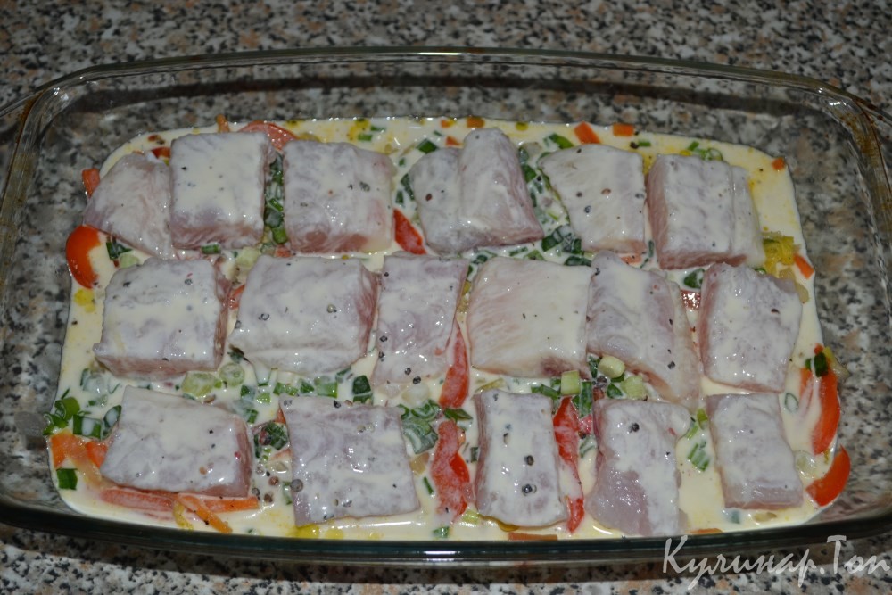 Рыбная запеканка с овощами
