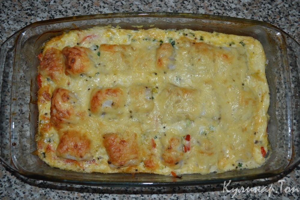 Рыбная запеканка с овощами