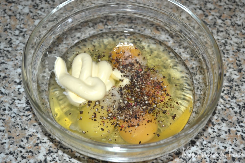 Курица, запеченная с цветной и брюссельской капустой