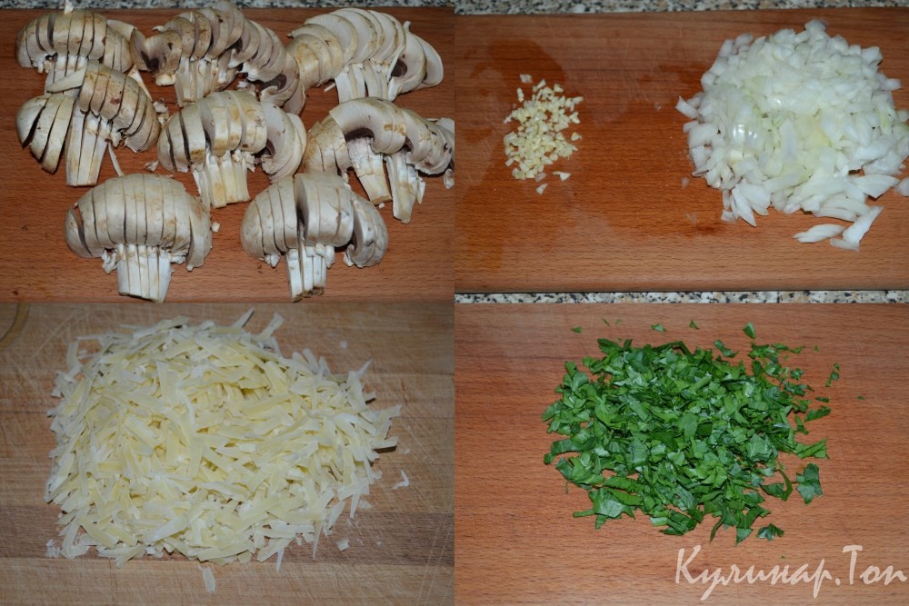 Феттучине с курицей и грибами