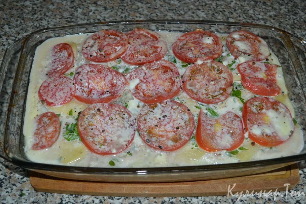 Мясная запеканка с овощами