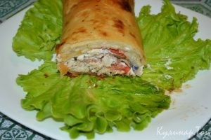 Скумбрия в лаваше