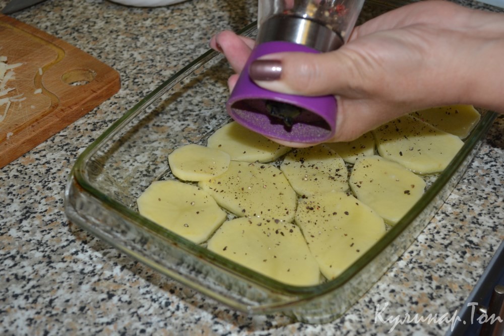 Запеканка с курицей и грибами