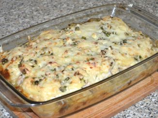 Запеканка с курицей и грибами