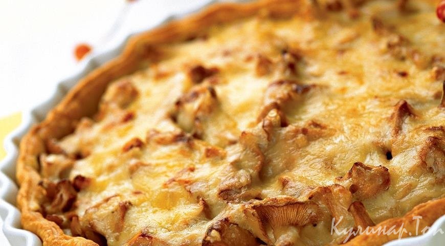 Пирог с лисичками