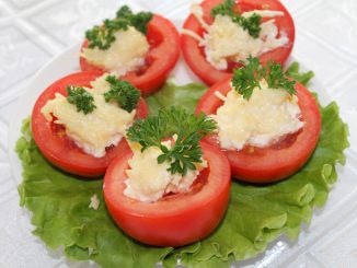 Сырно-чесночная закуска из помидоров