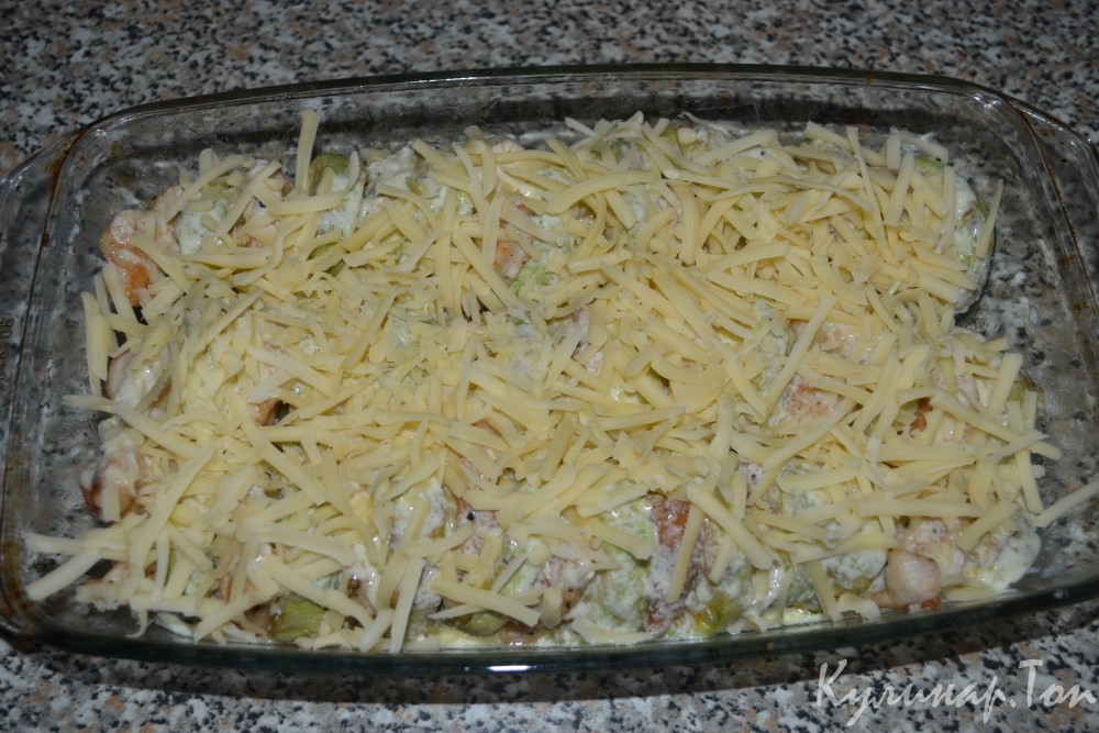 Запеканка из курицы с кабачком
