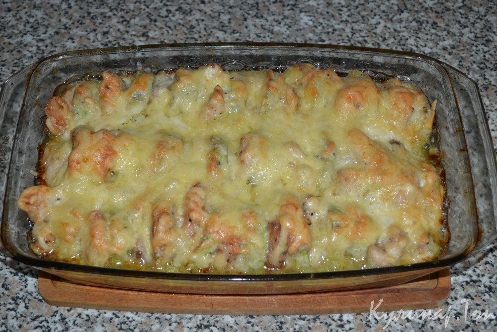 Запеканка из курицы с кабачком