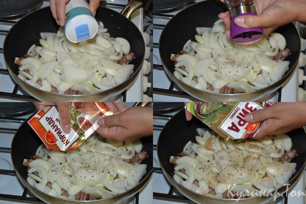 Бараньи ребрышки, тушенные под луком