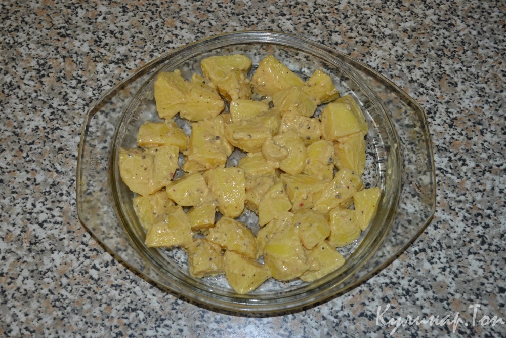 Картофель, запеченный в горчичном соусе