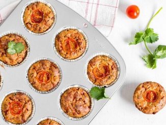 Кексы с ветчиной, сыром и болгарским перцем