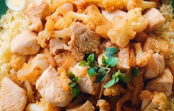 Кускус с цветной капустой и индейкой Кускус с цветной капустой и индейкой