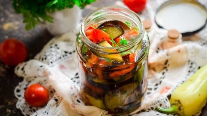 Маринованные баклажаны с болгарским перцем Маринованные баклажаны с болгарским перцем
