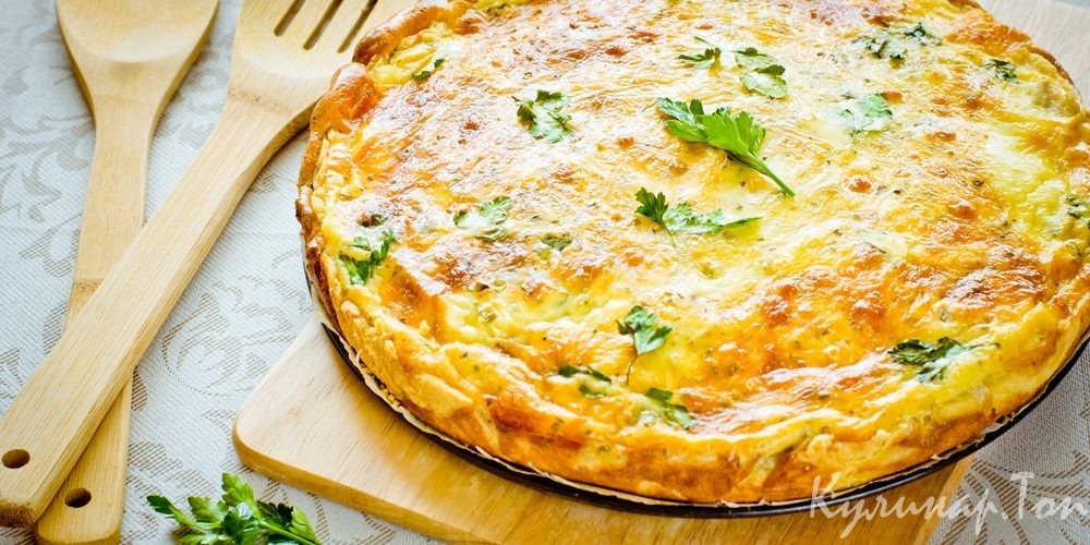 Пирог с картофелем, сыром и зеленью
