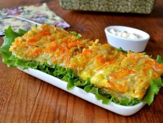 Рыба с морковью в духовке