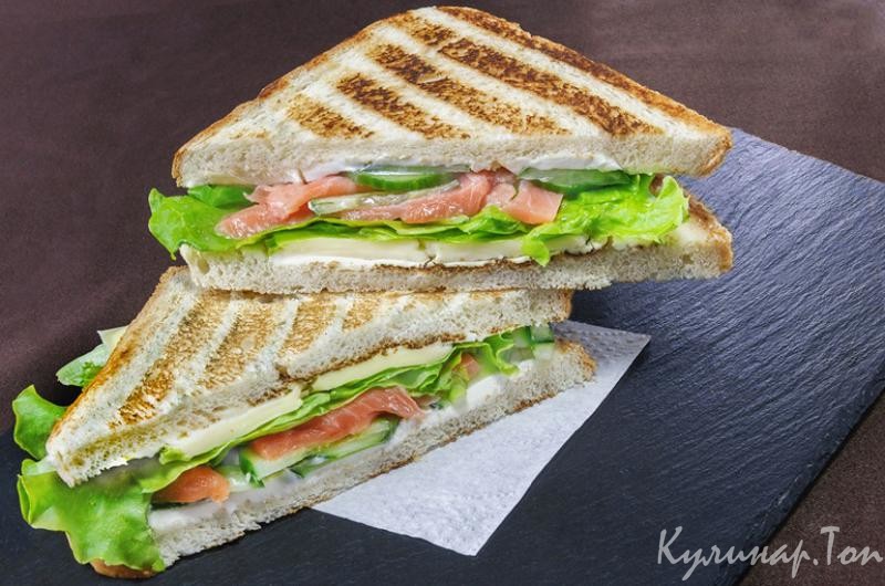 Сэндвичи с рыбой и мягким сыром