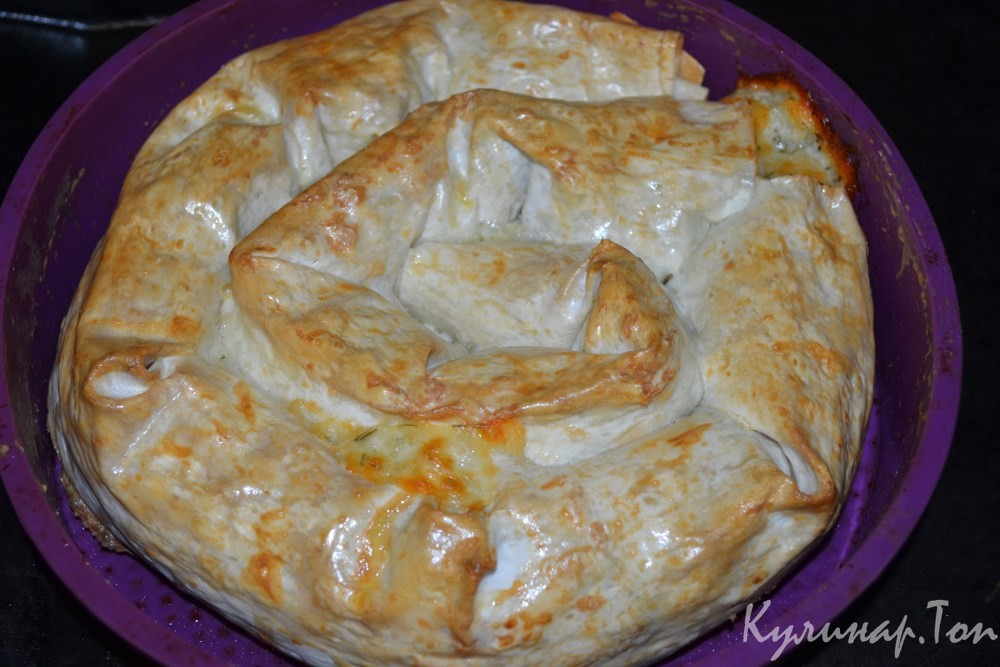 Сырная улитка из лаваша
