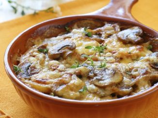 Запеканка с грибами и мясом