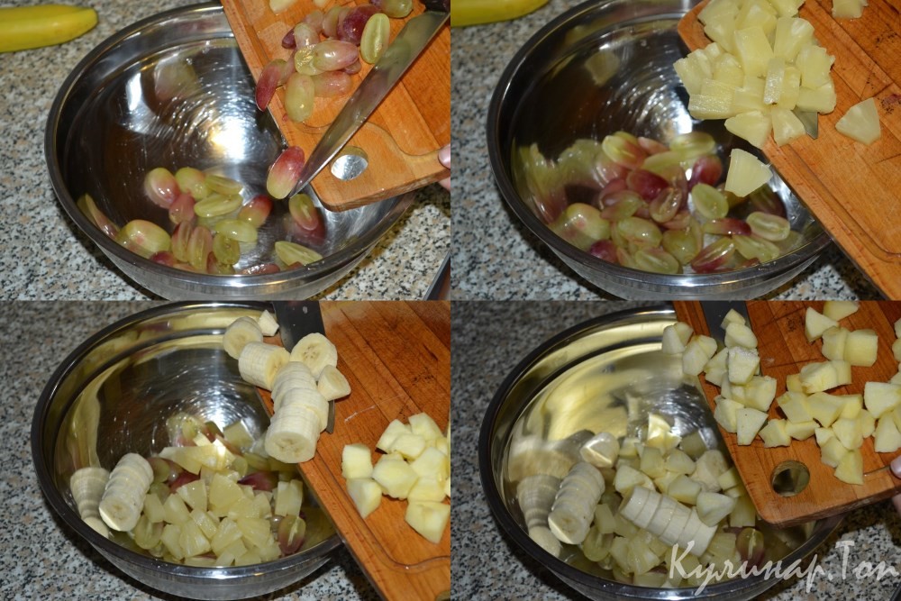 Фруктовый салат с ананасами
