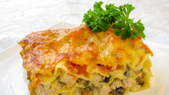 Лазанья с курицей и овощами Лазанья с курицей и овощами