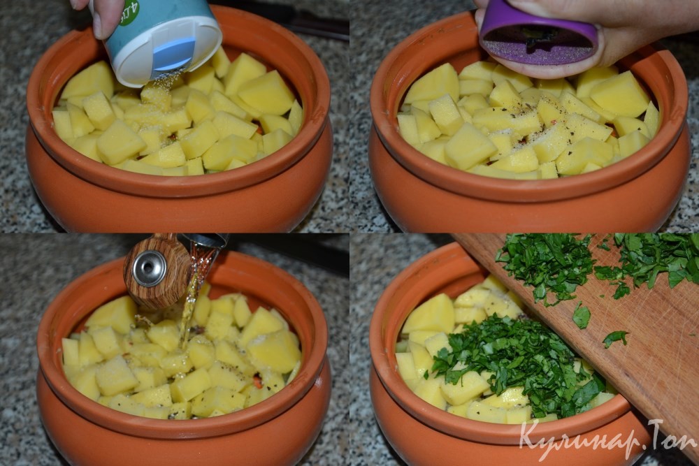 Жаркое из свинины с овощами в горшочке в духовке
