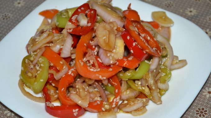 Быстрая закуска из сладкого перца-06 Быстрая закуска из сладкого перца