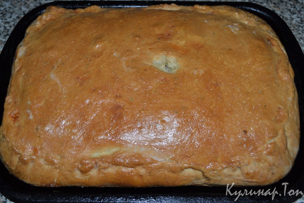 Пирог с картофелем и капустой