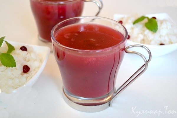 Брусничный кисель