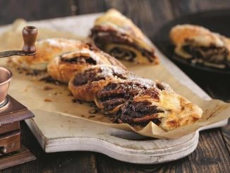 Косички с шоколадной пастой