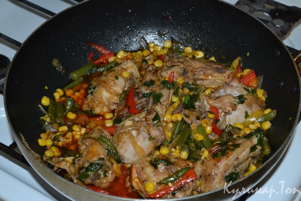 Курица с овощами по-мексикански