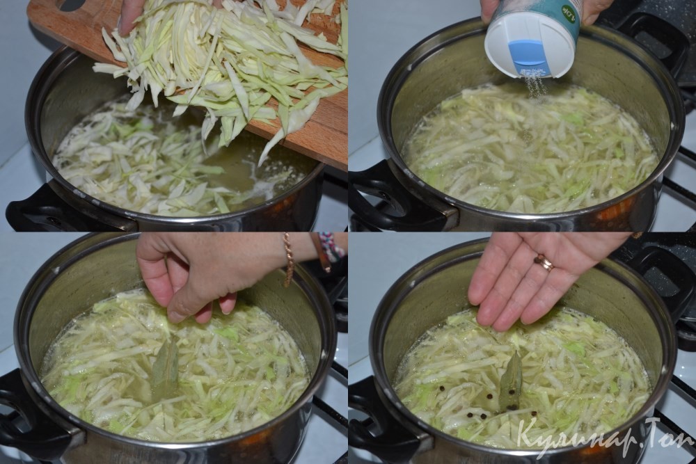 Щи из свежей капусты со свининой