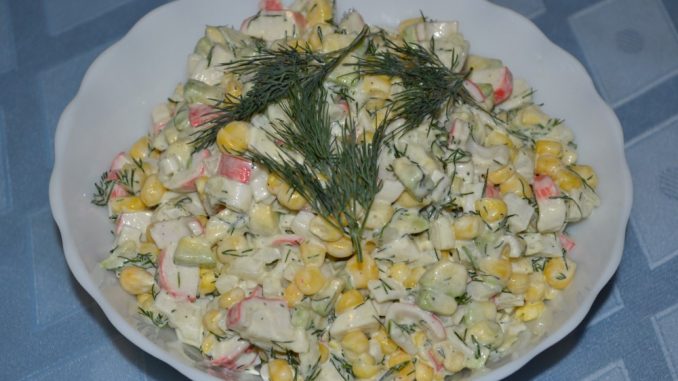 Салат из авокадо с крабовыми палочками и кукурузой-08 Салат из авокадо с крабовыми палочками и кукурузой