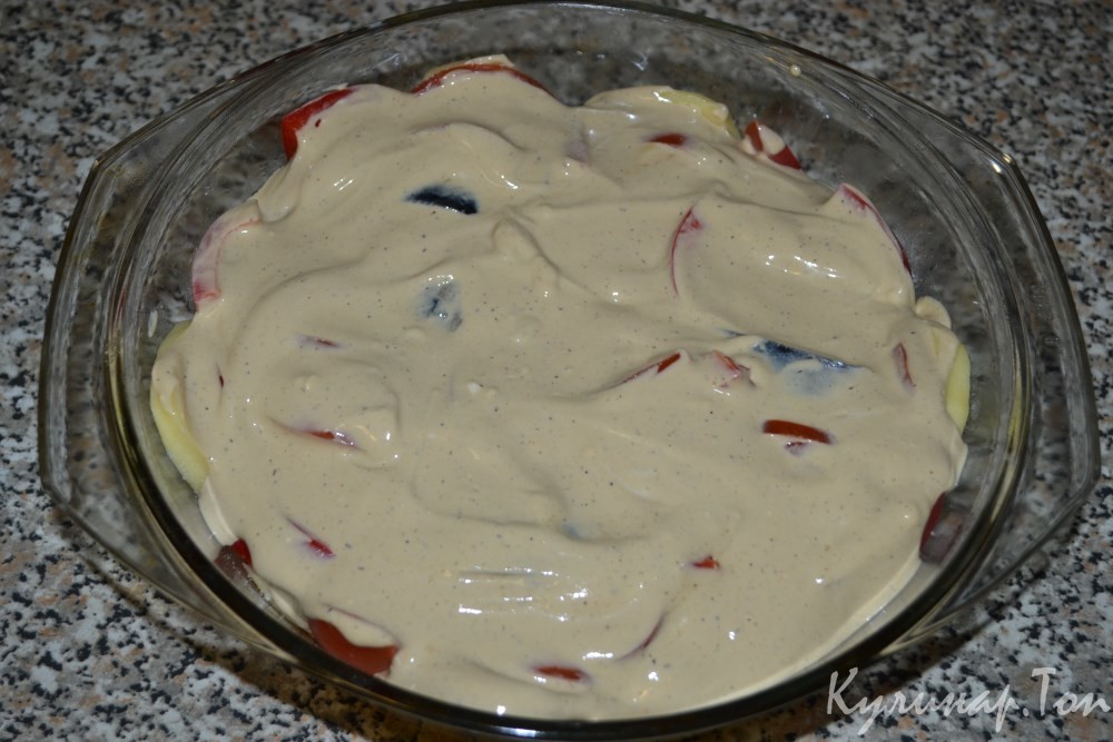 Скумбрия с овощами в духовке