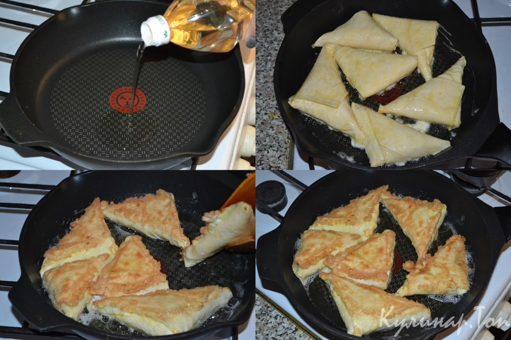 Треугольники из лаваша с колбасой и сыром