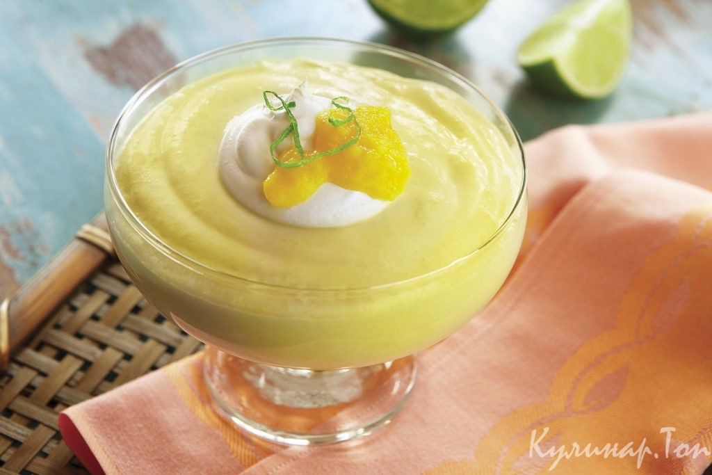 Мусс из хурмы с шафрановым кремом