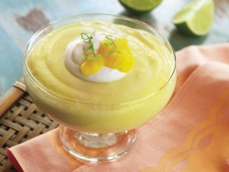 Мусс из хурмы с шафрановым кремом